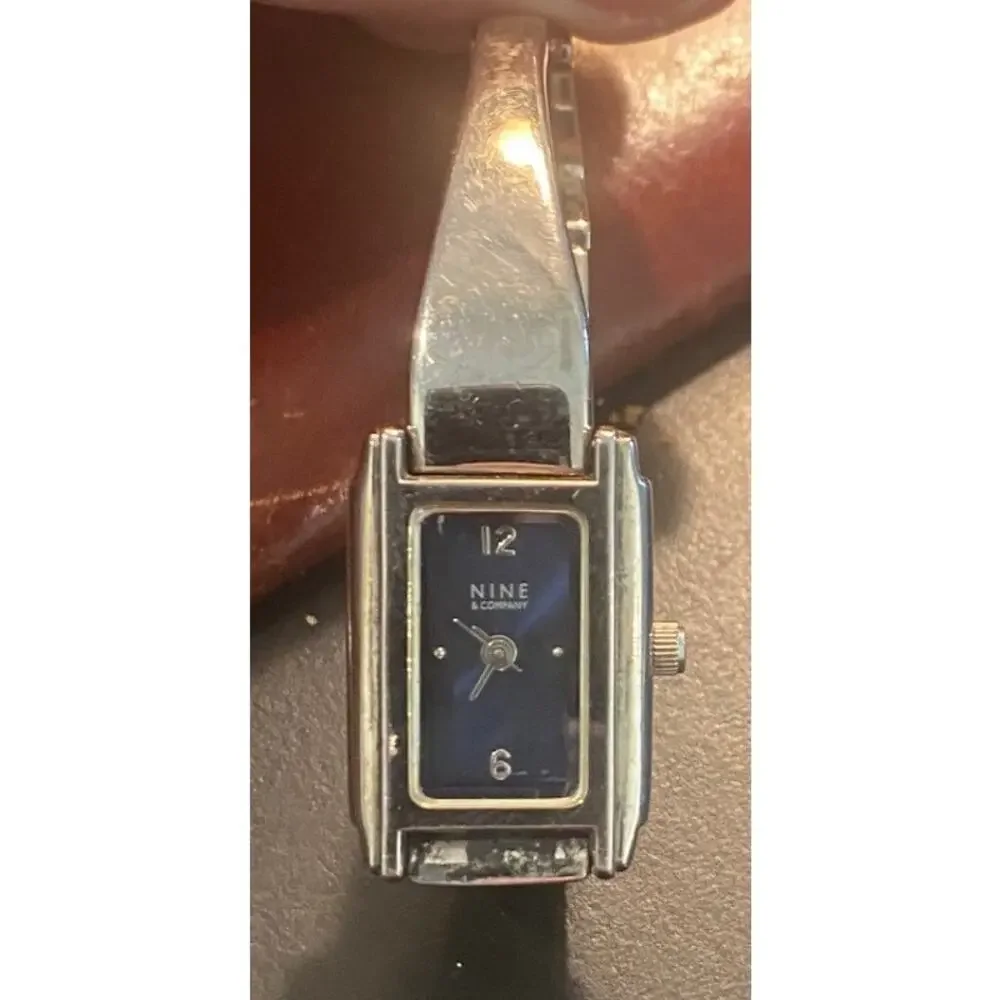 Women's 17mm Nine & co Silver Tone Watch, Bracelet Band